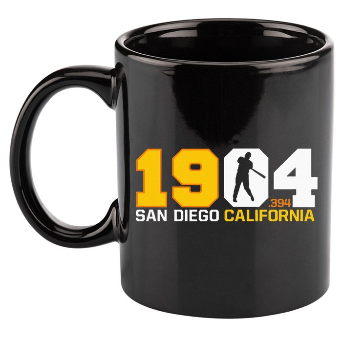 San Diego California Throwback 1904 Baseball Statue .394 11oz C Handle Ceramic Mug