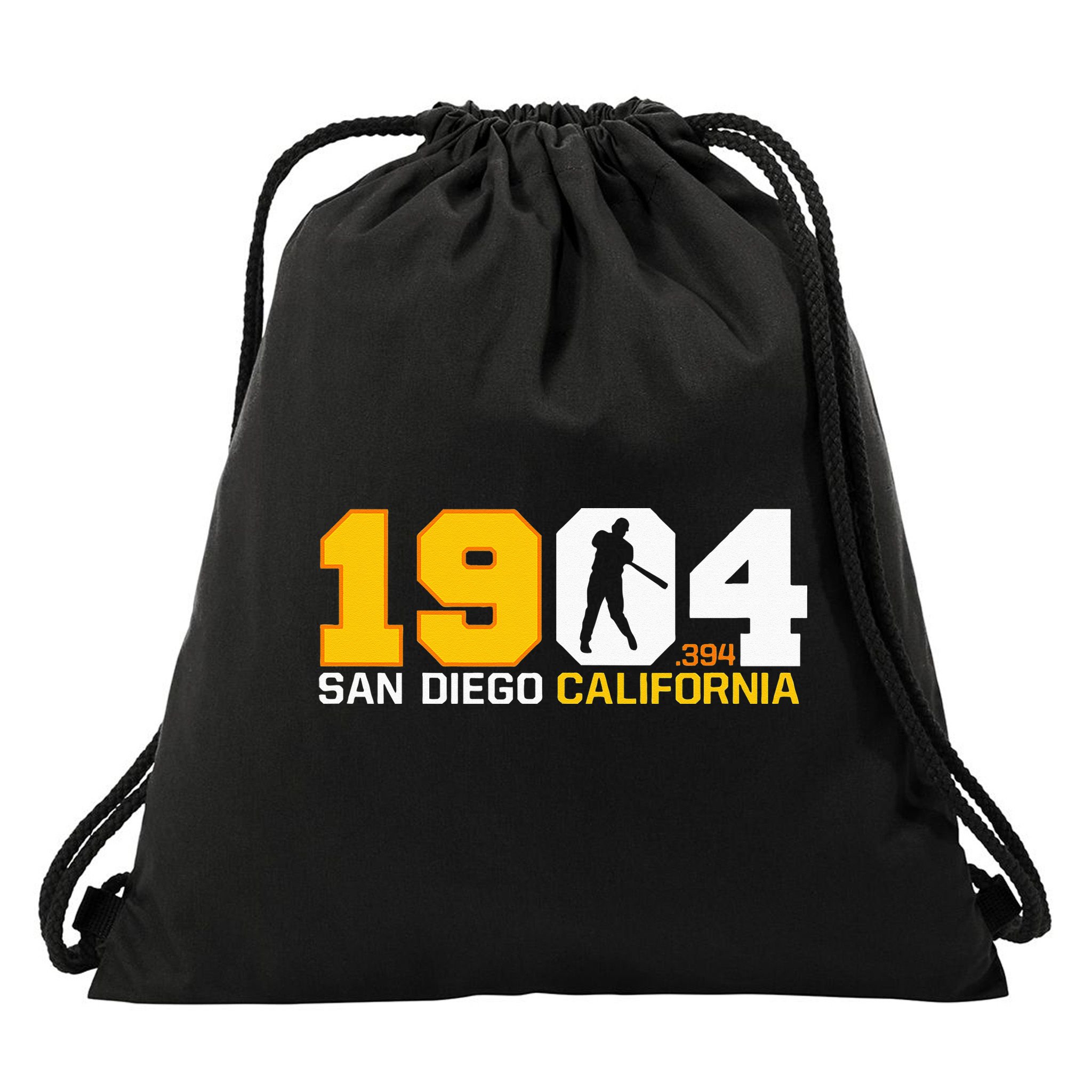 San Diego California Throwback 1904 Baseball Statue .394 Drawstring Bag