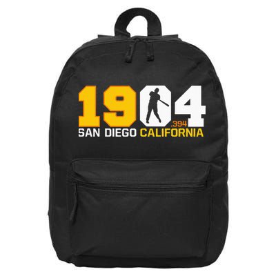 San Diego California Throwback 1904 Baseball Statue .394 16 in Basic Backpack