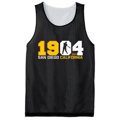 San Diego California Throwback 1904 Baseball Statue .394 Mesh Reversible Basketball Jersey Tank
