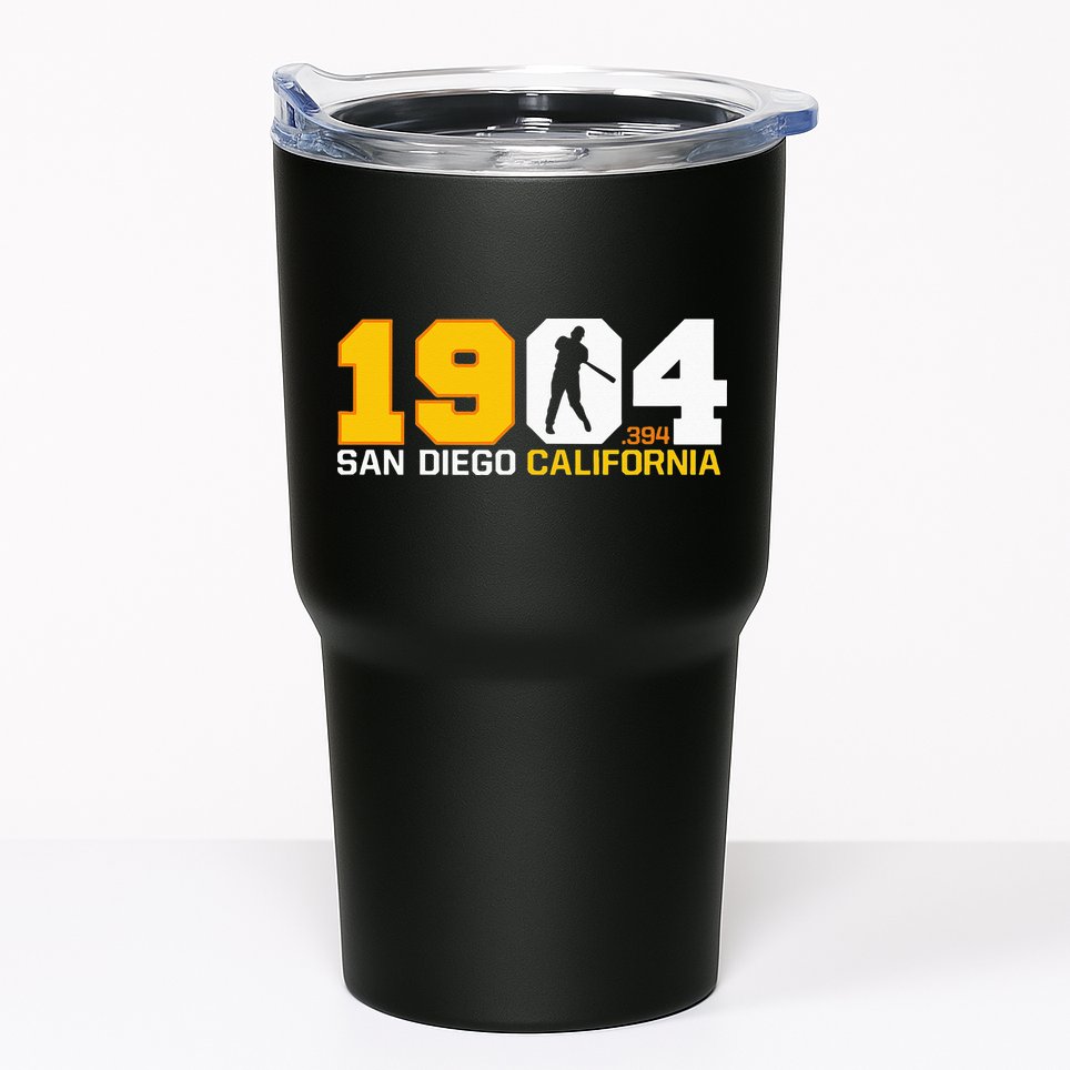 San Diego California Throwback 1904 Baseball Statue .394 Tumbler