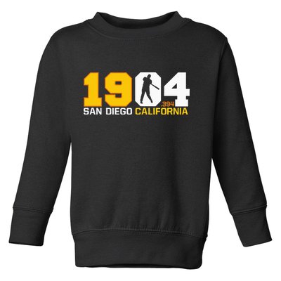 San Diego California Throwback 1904 Baseball Statue .394 Toddler Sweatshirt