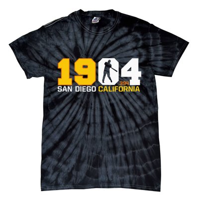 San Diego California Throwback 1904 Baseball Statue .394 Tie-Dye T-Shirt