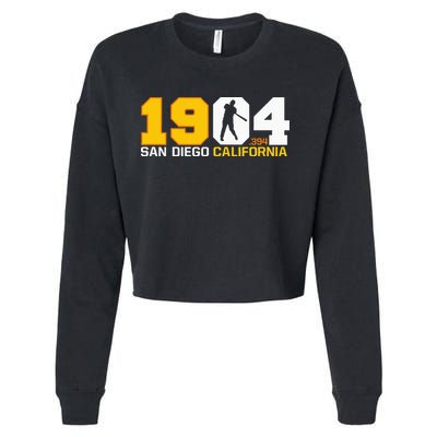 San Diego California Throwback 1904 Baseball Statue .394 Cropped Pullover Crew