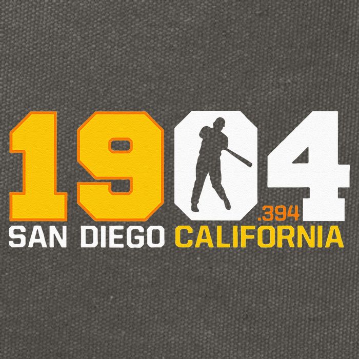 San Diego California Throwback 1904 Baseball Statue .394 Cotton Canvas Backpack
