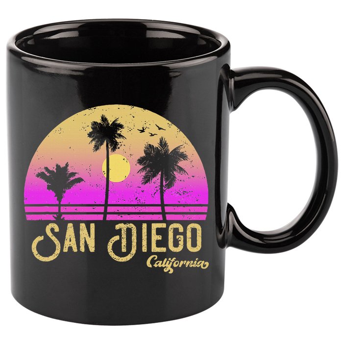San Diego California 11oz C Handle Ceramic Mug