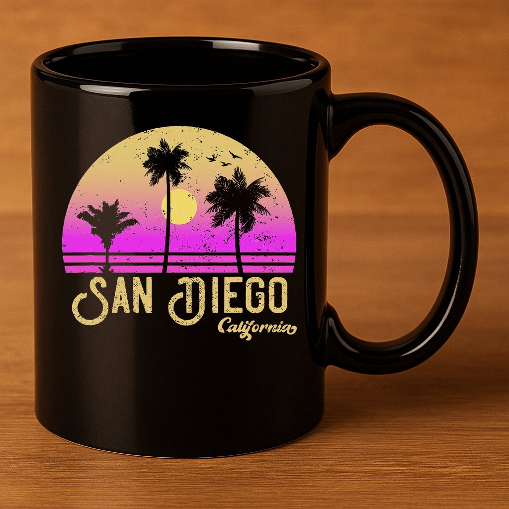 San Diego California 11oz C Handle Ceramic Mug