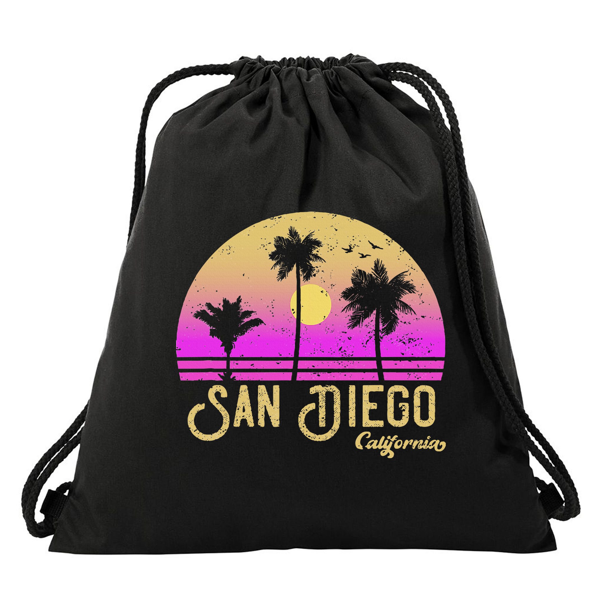 San Diego California Drawstring Bag