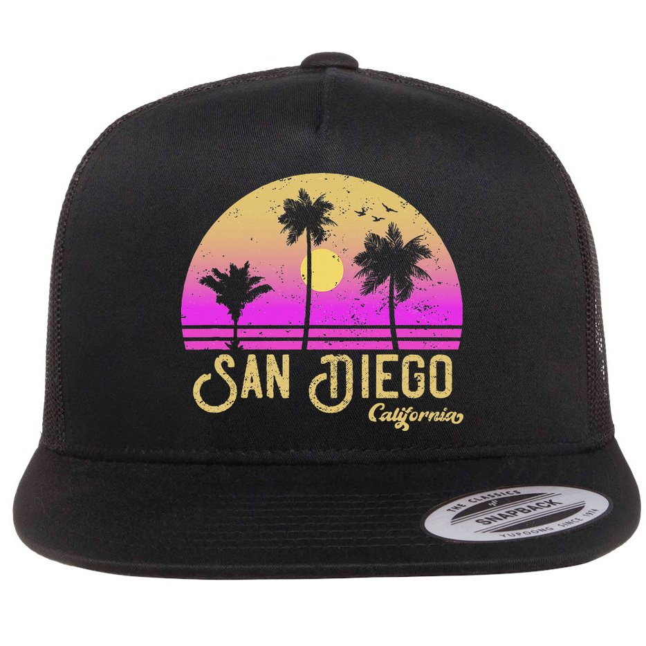 San Diego California Flat Bill Trucker Hat