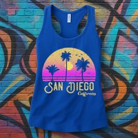 San Diego California Womens Tank Top