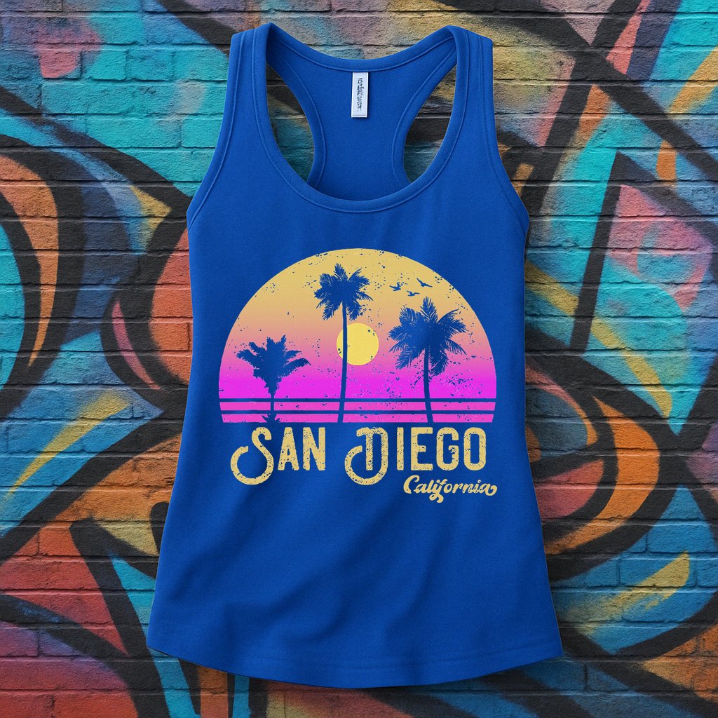 San Diego California Womens Tank Top