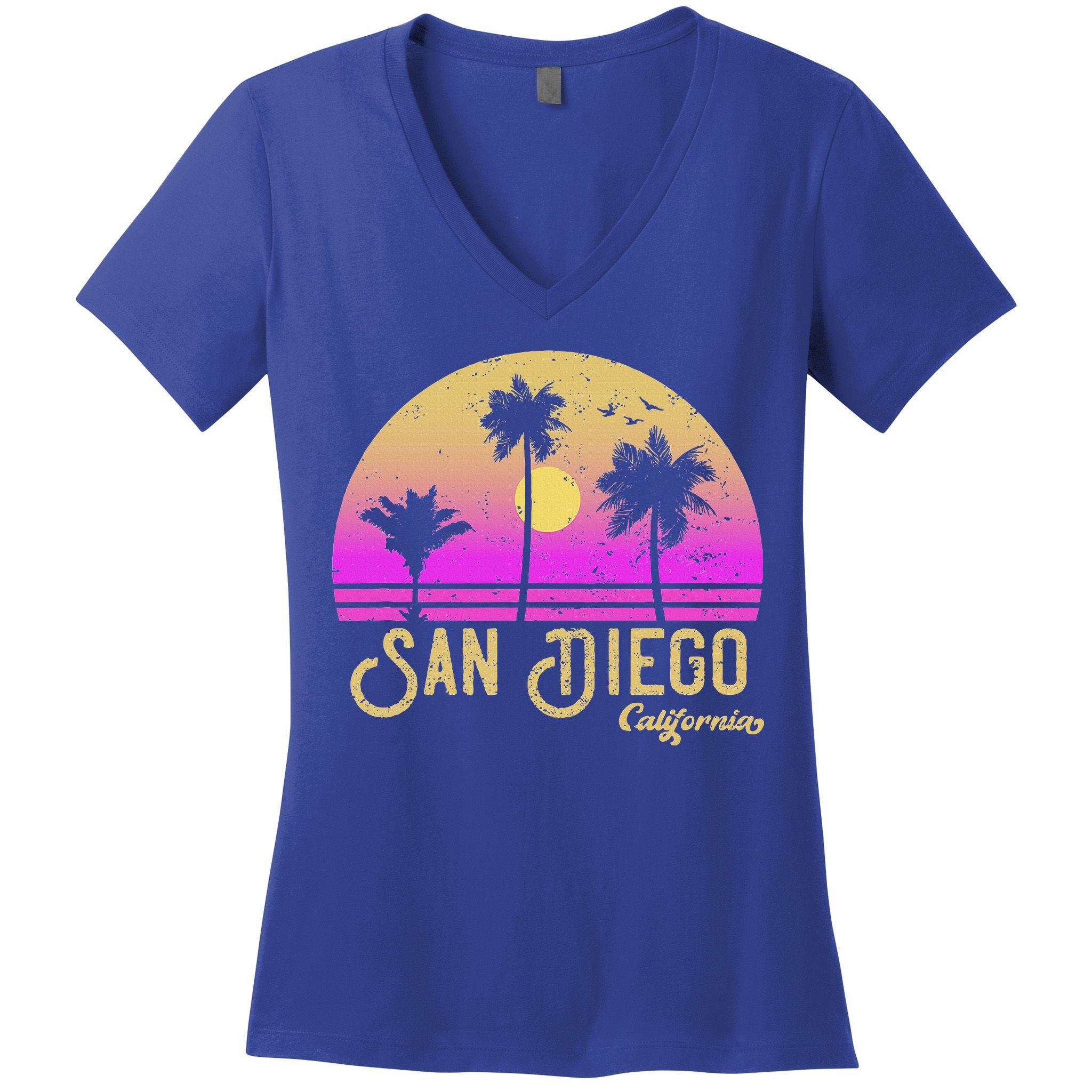 San Diego California Women's V-Neck T-Shirt
