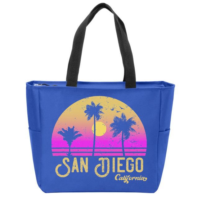 San Diego California Zip Tote Bag