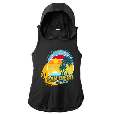 San Diego California Ladies PosiCharge Tri-Blend Wicking Draft Hoodie Tank