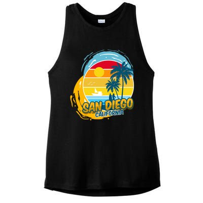 San Diego California Ladies PosiCharge Tri-Blend Wicking Tank