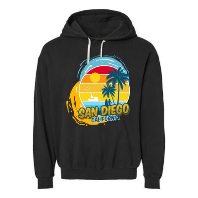 San Diego California Garment-Dyed Fleece Hoodie