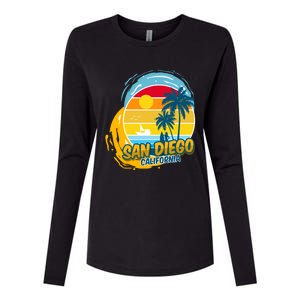 San Diego California Womens Cotton Relaxed Long Sleeve T-Shirt