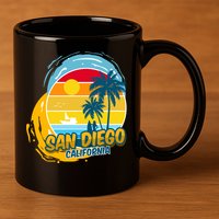 San Diego California 11oz C Handle Ceramic Mug