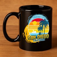 San Diego California 11oz C Handle Ceramic Mug
