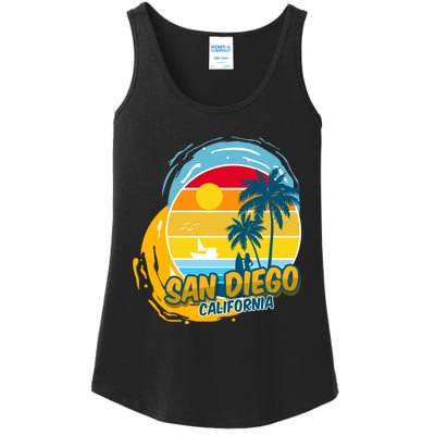 San Diego California Ladies Essential Tank