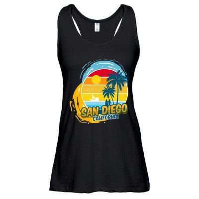 San Diego California Ladies Essential Flowy Tank