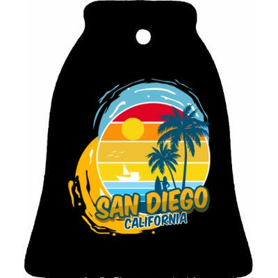 San Diego California Ceramic Bell Ornament