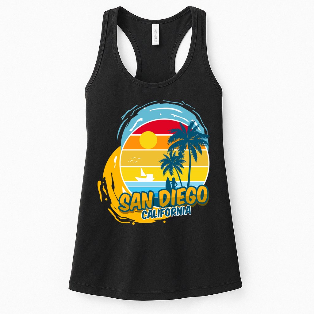 San Diego California Womens Tank Top