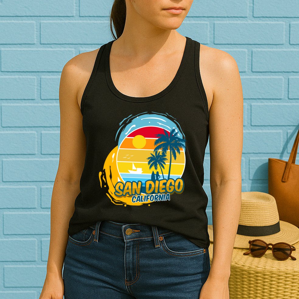 San Diego California Womens Tank Top