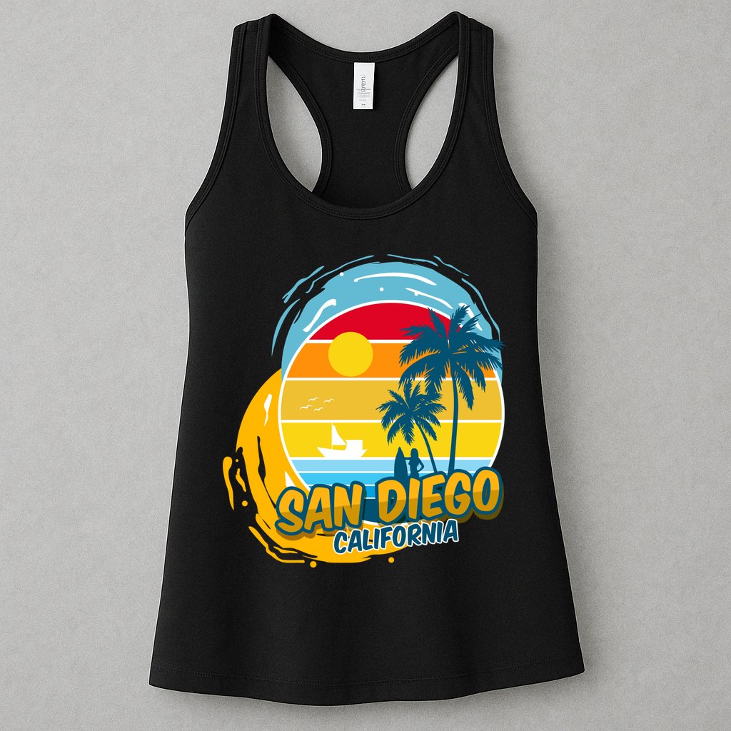 San Diego California Womens Tank Top