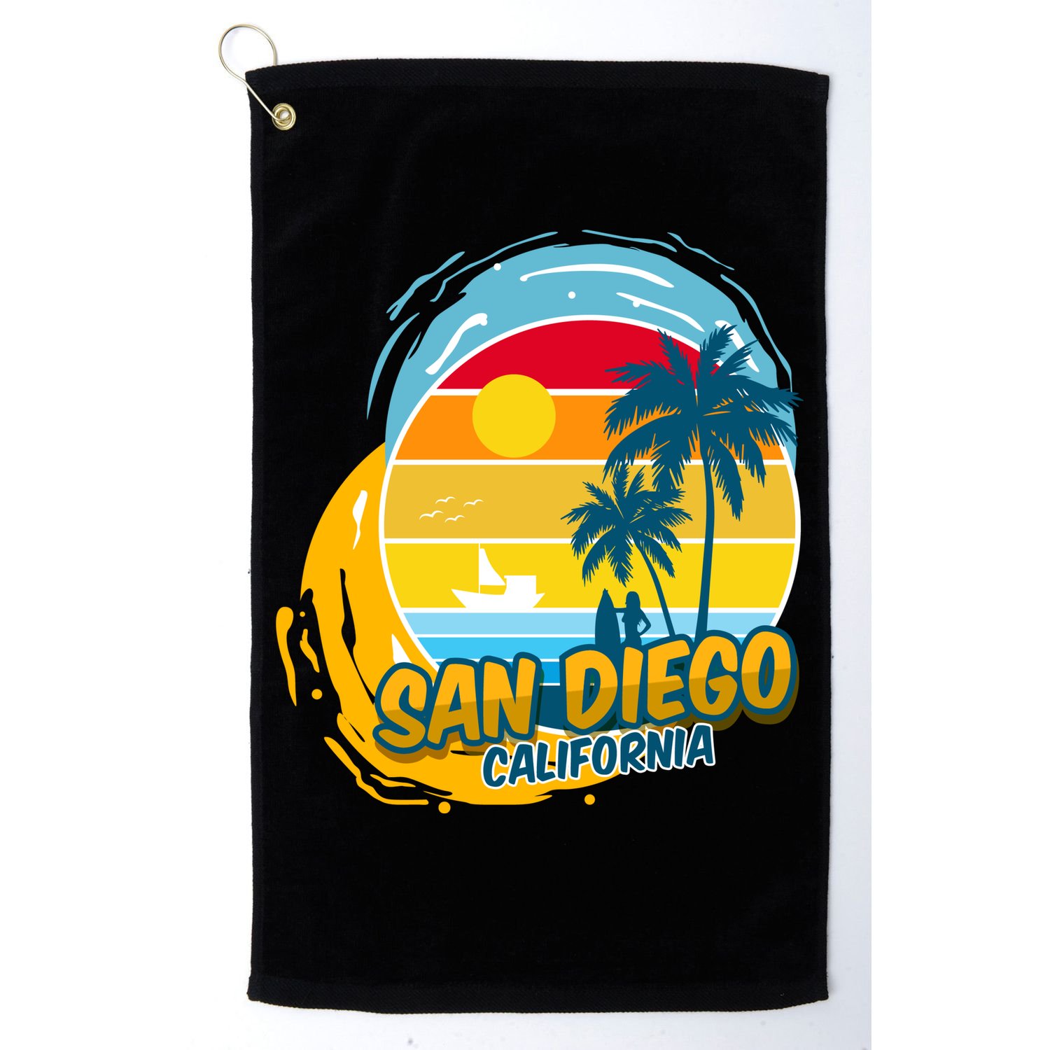 San Diego California Golf Towel