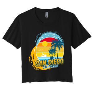 San Diego California Women's Crop Top Tee