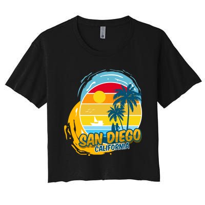 San Diego California Women's Crop Top Tee