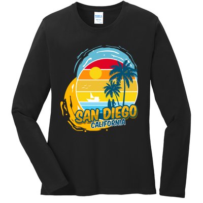 San Diego California Ladies Long Sleeve Shirt