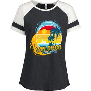 San Diego California Enza Ladies Jersey Colorblock Tee