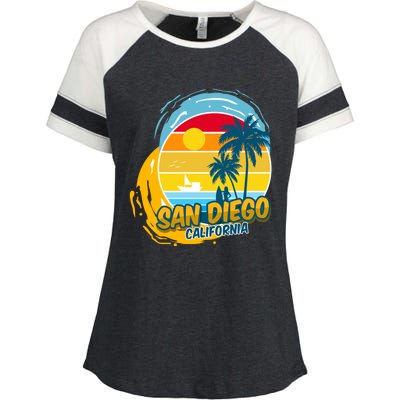 San Diego California Enza Ladies Jersey Colorblock Tee