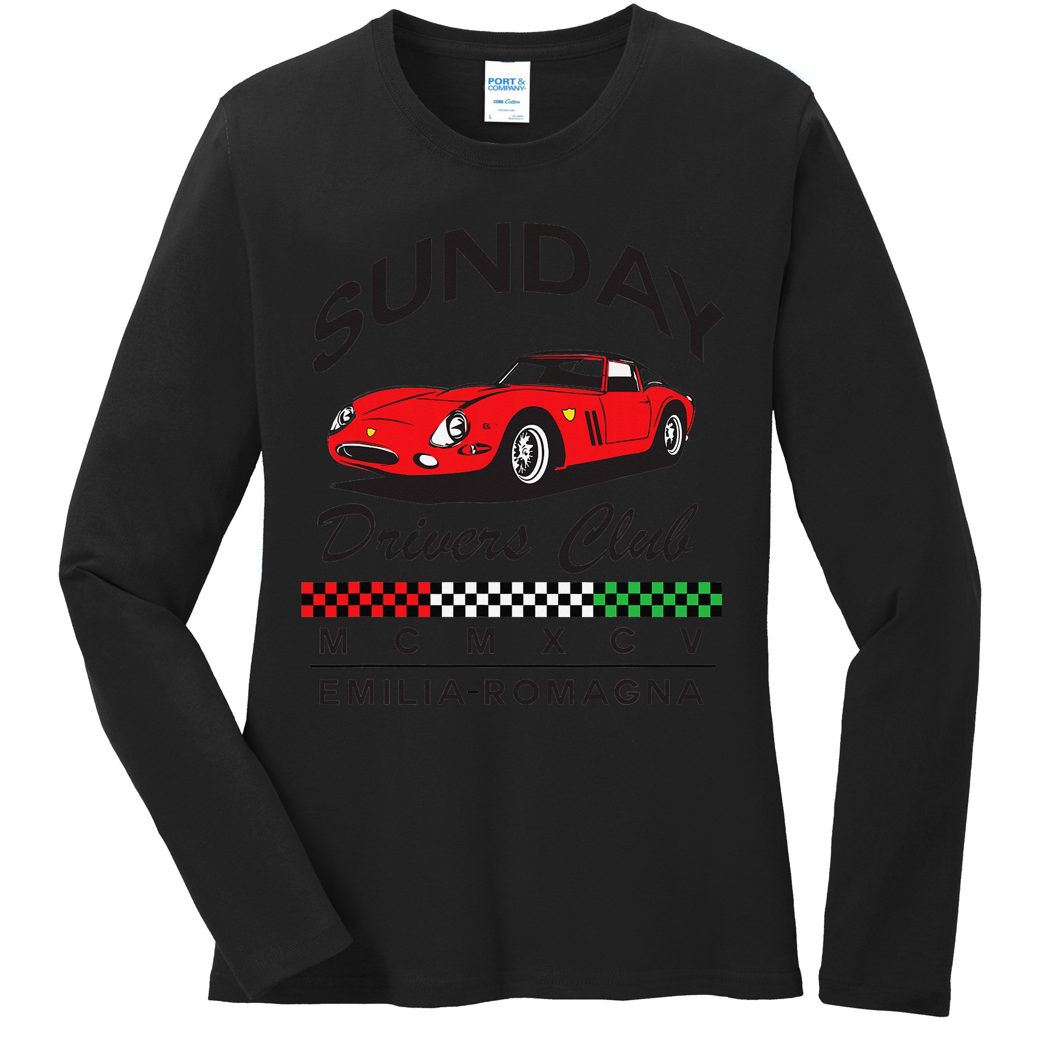 Sunday Drivers Club Emilia Romagna Modena Italy Classic Ladies Long Sleeve Shirt