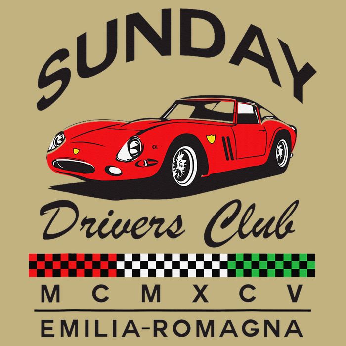 Sunday Drivers Club Emilia Romagna Modena Italy Classic Button