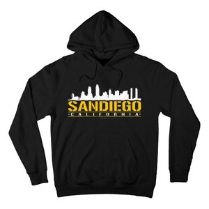 San Diego California White Brown & Gold Baseball Inspired Hoodie