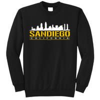 San Diego California White Brown & Gold Baseball Inspired Sweatshirt