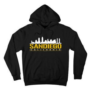 San Diego California White Brown & Gold Baseball Inspired Tall Hoodie