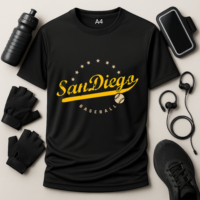 San Diego City Baseball Vintage Varsity Performance Shirt