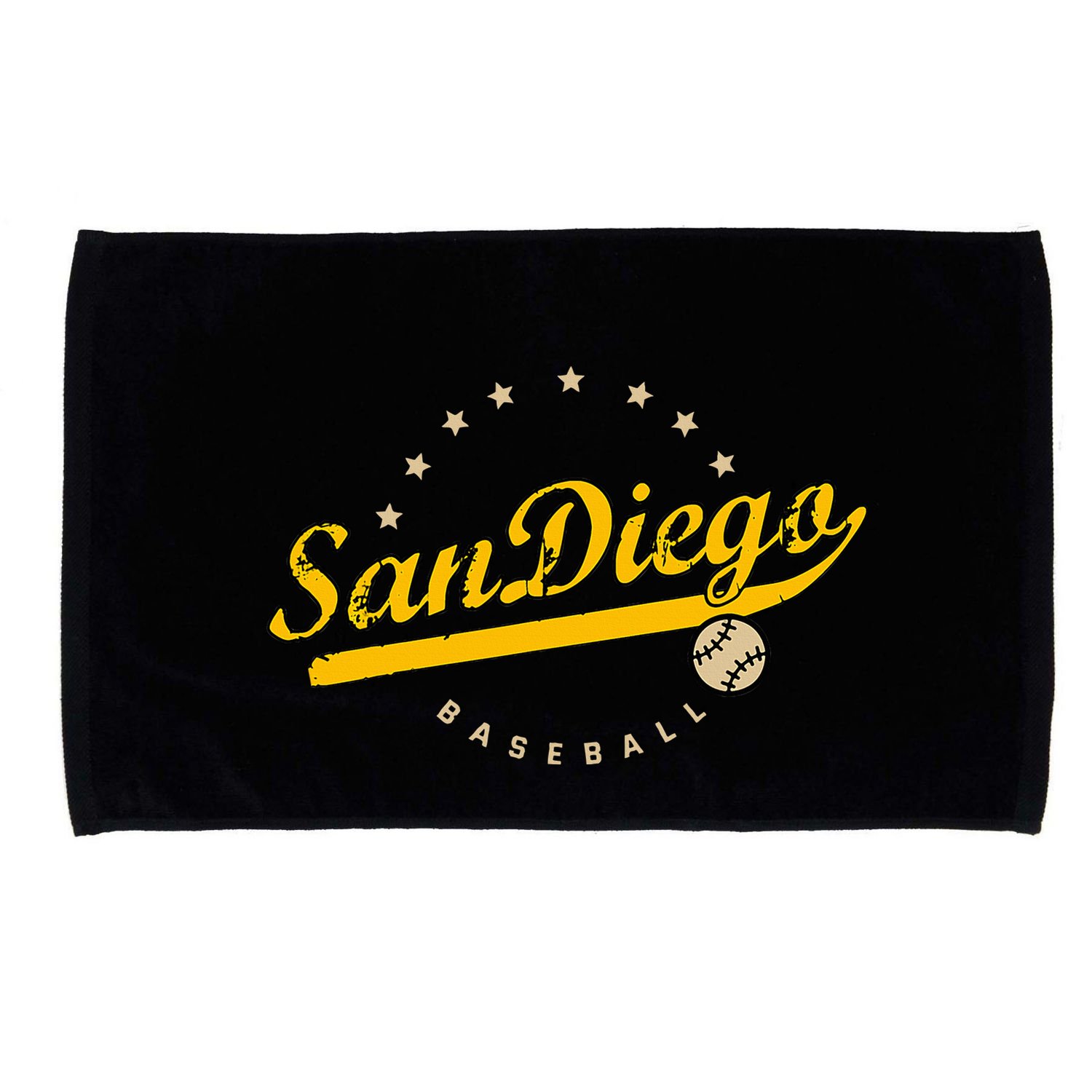 San Diego City Baseball Vintage Varsity Microfiber Hand Towel