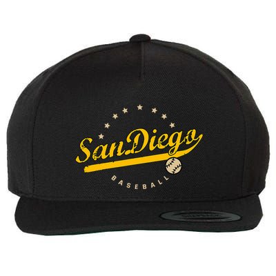 San Diego City Baseball Vintage Varsity Wool Snapback Cap