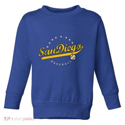 San Diego City Baseball Vintage Varsity Toddler Sweatshirt