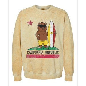 San Diego California Surfer Bear Surfing Men Women Kids Teen Colorblast Crewneck Sweatshirt