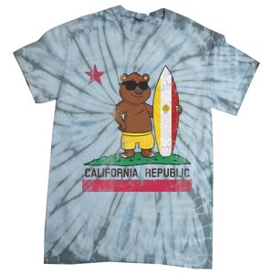 San Diego California Surfer Bear Surfing Men Women Kids Teen Tie-Dye T-Shirt