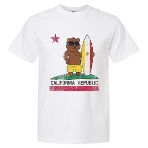 San Diego California Surfer Bear Surfing Men Women Kids Teen Garment-Dyed Heavyweight T-Shirt