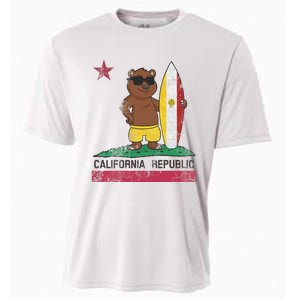 San Diego California Surfer Bear Surfing Men Women Kids Teen Cooling Performance Crew T-Shirt