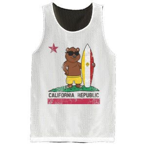 San Diego California Surfer Bear Surfing Men Women Kids Teen Mesh Reversible Basketball Jersey Tank