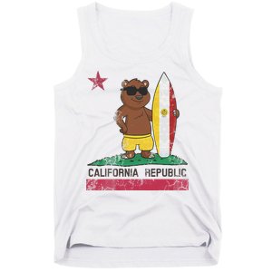 San Diego California Surfer Bear Surfing Men Women Kids Teen Tank Top